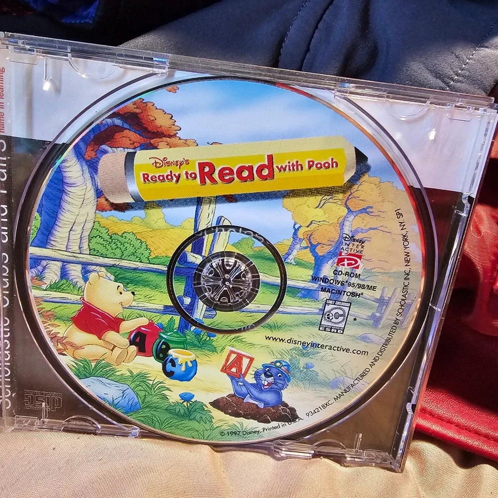 Disney Learning Ready to Read with Pooh PC CD-ROM Windows Mac Scholastic 1997